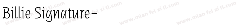 Billie Signature字体转换